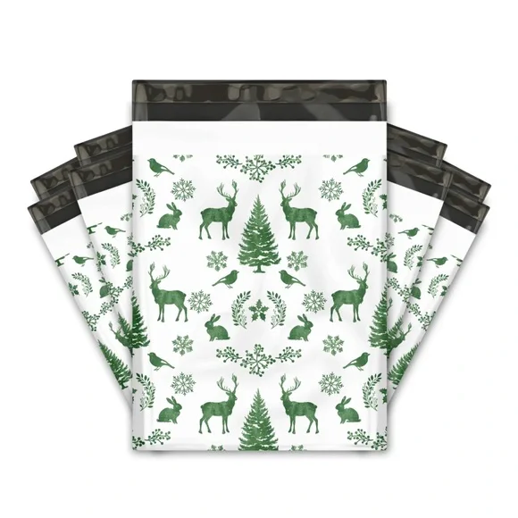 4 LEFT🦌10 Winter DEER poly Mailers Large 12 x 15 inch - Picture 2 of 4